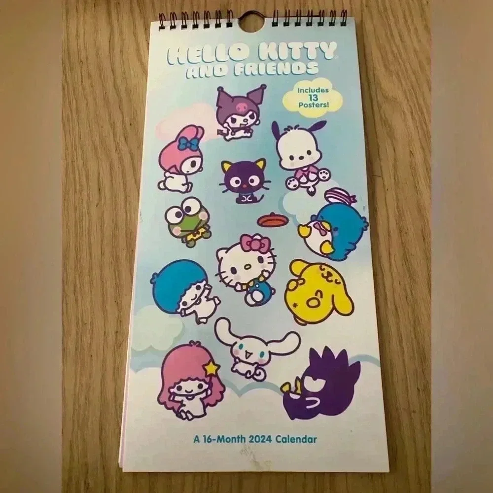 🆕Hello Kitty Office Set 2024 Calendar+ 13 Posters 🆕
